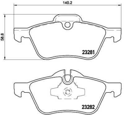 Set di 4 pastiglie freno BREMBO P 06 030