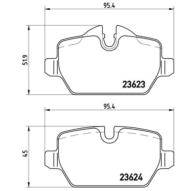 Set di 4 pastiglie freno BREMBO P 06 037