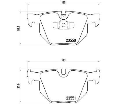 Set di 4 pastiglie freno BREMBO P 06 039