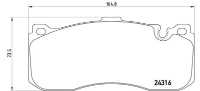 Set di 4 pastiglie freno BREMBO P 06 041