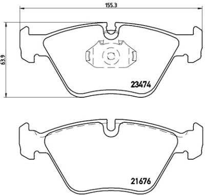 Set di 4 pastiglie freno BREMBO P 06 042