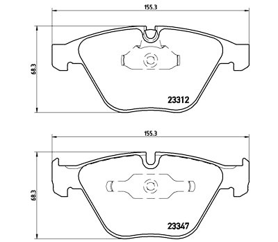 Set di 4 pastiglie freno BREMBO P 06 046