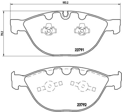 Set di 4 pastiglie freno BREMBO P 06 047