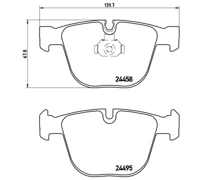 Set di 4 pastiglie freno BREMBO P 06 050