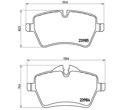 Set di 4 pastiglie freno BREMBO P 06 051