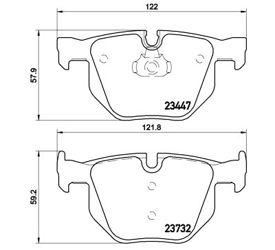 Set di 4 pastiglie freno BREMBO P 06 056