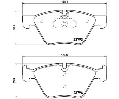 Set di 4 pastiglie freno BREMBO P 06 057