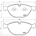 Set di 4 pastiglie freno BREMBO P 06 058