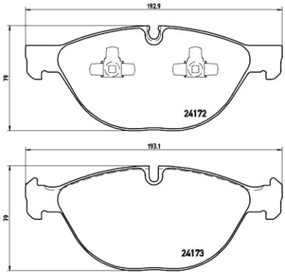 Set di 4 pastiglie freno BREMBO P 06 058