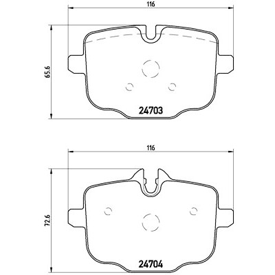 Set di 4 pastiglie freno BREMBO P 06 061