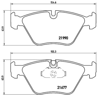Set di 4 pastiglie freno BREMBO P 06 065