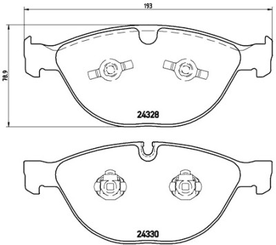 Set di 4 pastiglie freno BREMBO P 06 066