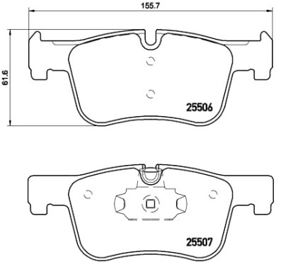 Set di 4 pastiglie freno BREMBO P 06 070