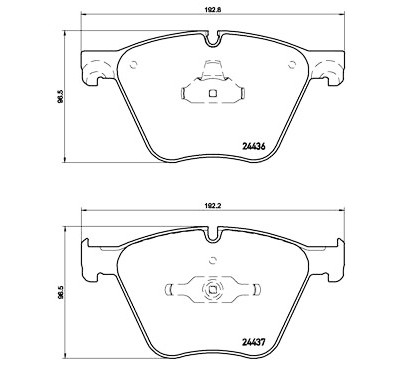 Set di 4 pastiglie freno BREMBO P 06 073