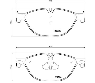 Set di 4 pastiglie freno BREMBO P 06 076