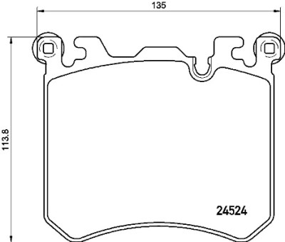 Set di 4 pastiglie freno BREMBO P 06 077