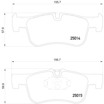 Set di 4 pastiglie freno BREMBO P 06 078