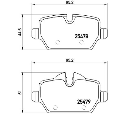 Set di 4 pastiglie freno BREMBO P 06 080