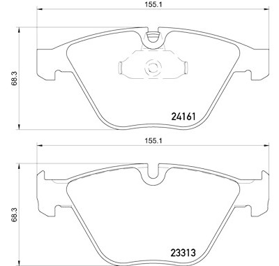 Set di 4 pastiglie freno BREMBO P 06 081