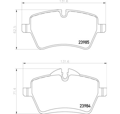 Set di 4 pastiglie freno BREMBO P 06 086