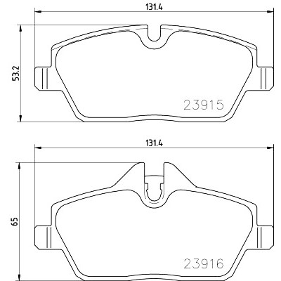 Set di 4 pastiglie freno BREMBO P 06 091