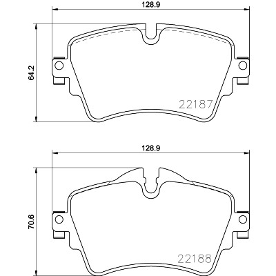 Set di 4 pastiglie freno BREMBO P 06 092