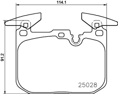 Set di 4 pastiglie freno BREMBO P 06 096