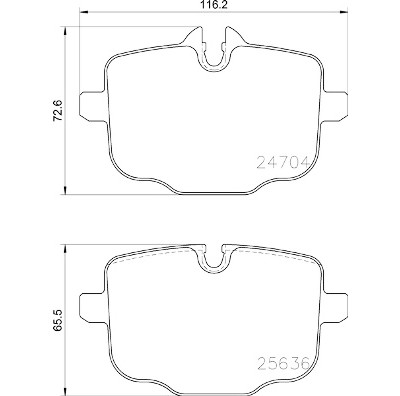 Set di 4 pastiglie freno BREMBO P 06 101