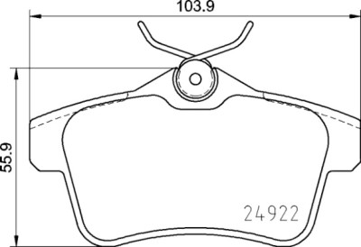 Set di 4 pastiglie freno BREMBO P 06 102