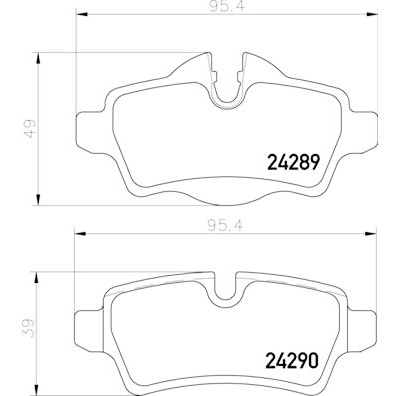 Set di 4 pastiglie freno BREMBO P 06 103