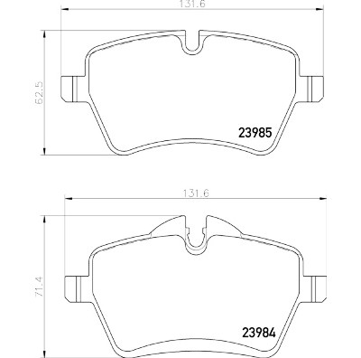 Set di 4 pastiglie freno BREMBO P 06 104