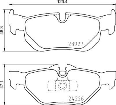Set di 4 pastiglie freno BREMBO P 06 105