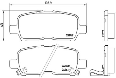 Set di 4 pastiglie freno BREMBO P 07 001
