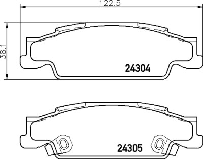 Set di 4 pastiglie freno BREMBO P 09 007