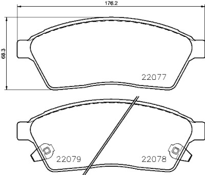 Set di 4 pastiglie freno BREMBO P 09 009