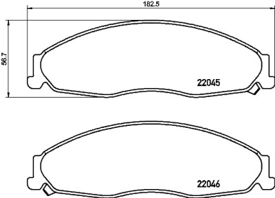 Set di 4 pastiglie freno BREMBO P 09 011