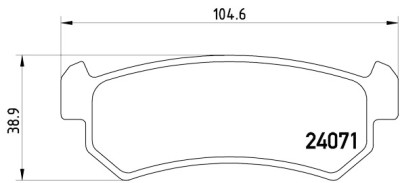 Set di 4 pastiglie freno BREMBO P 10 001