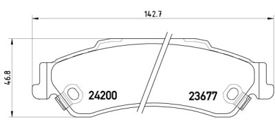Set di 4 pastiglie freno BREMBO P 10 002