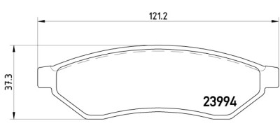 Set di 4 pastiglie freno BREMBO P 10 008