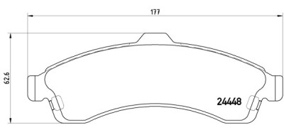 Set di 4 pastiglie freno BREMBO P 10 009