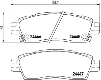 Set di 4 pastiglie freno BREMBO P 10 010
