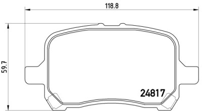 Set di 4 pastiglie freno BREMBO P 10 014