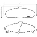 Set di 4 pastiglie freno BREMBO P 10 052