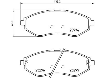 Set di 4 pastiglie freno BREMBO P 10 057