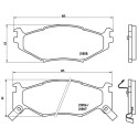 Set di 4 pastiglie freno BREMBO P 11 007