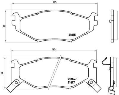 Set di 4 pastiglie freno BREMBO P 11 007