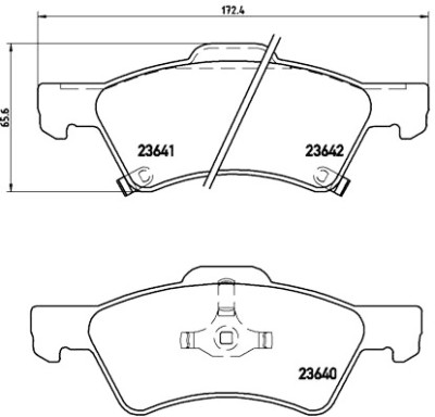 Set di 4 pastiglie freno BREMBO P 11 015