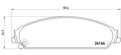 Set di 4 pastiglie freno BREMBO P 11 017