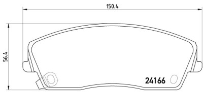 Set di 4 pastiglie freno BREMBO P 11 019