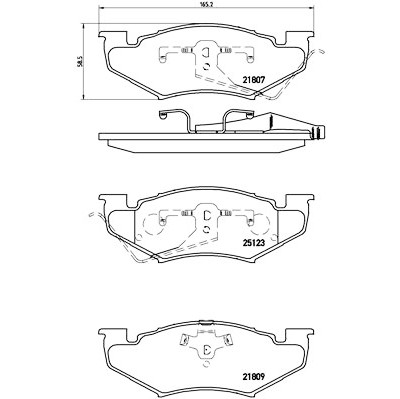 Set di 4 pastiglie freno BREMBO P 11 020